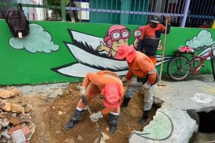 Recuperação da rede de drenagem profunda no bairro Compensa