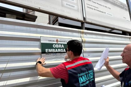 Prefeitura embarga obra no Parque Mosaico após acidente com vítima fatal em Manaus