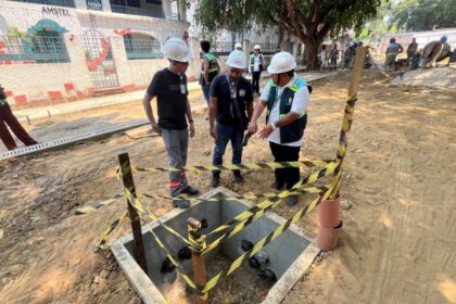 Prefeitura monitora serviços no canteiro de obra da primeira Rua Gastronômica