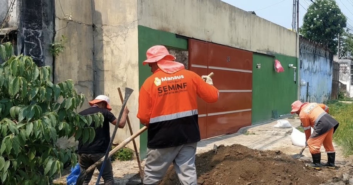 Intervenção na rua Rio Bodajós recompõe sistema de drenagem após erosão