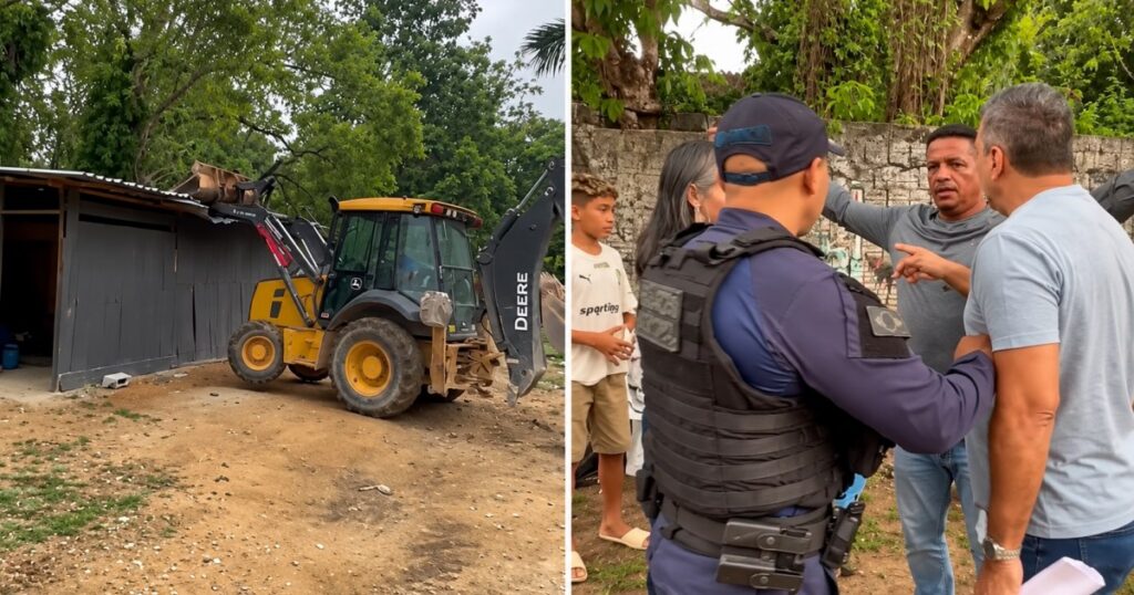 Demolição ocorre após moradores questionarem ocupação de terreno no Conjunto Beija-Flor