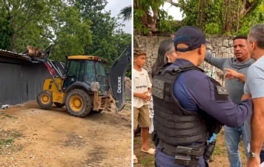 Demolição ocorre após moradores questionarem ocupação de terreno no Conjunto Beija-Flor