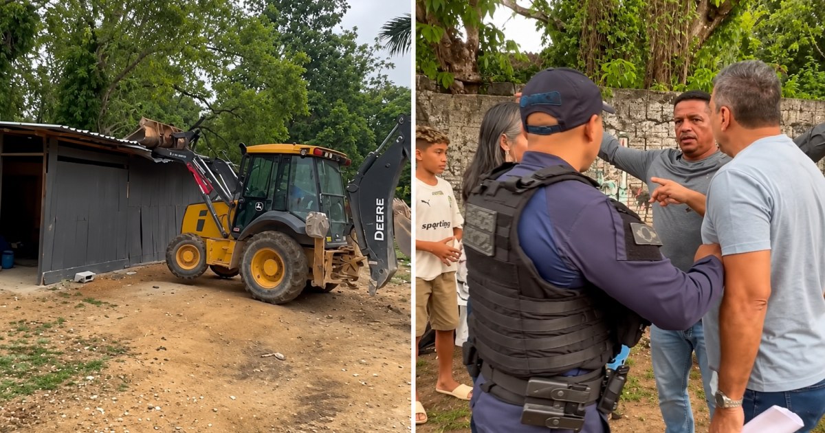 Demolição ocorre após moradores questionarem ocupação de terreno no Conjunto Beija-Flor